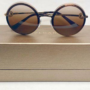 GOLD BROWN GRADIENT BVLGARI SUNGLASSES